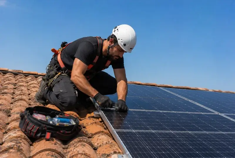 Maintenance et monitoring de panneaux solaires à Erdeven